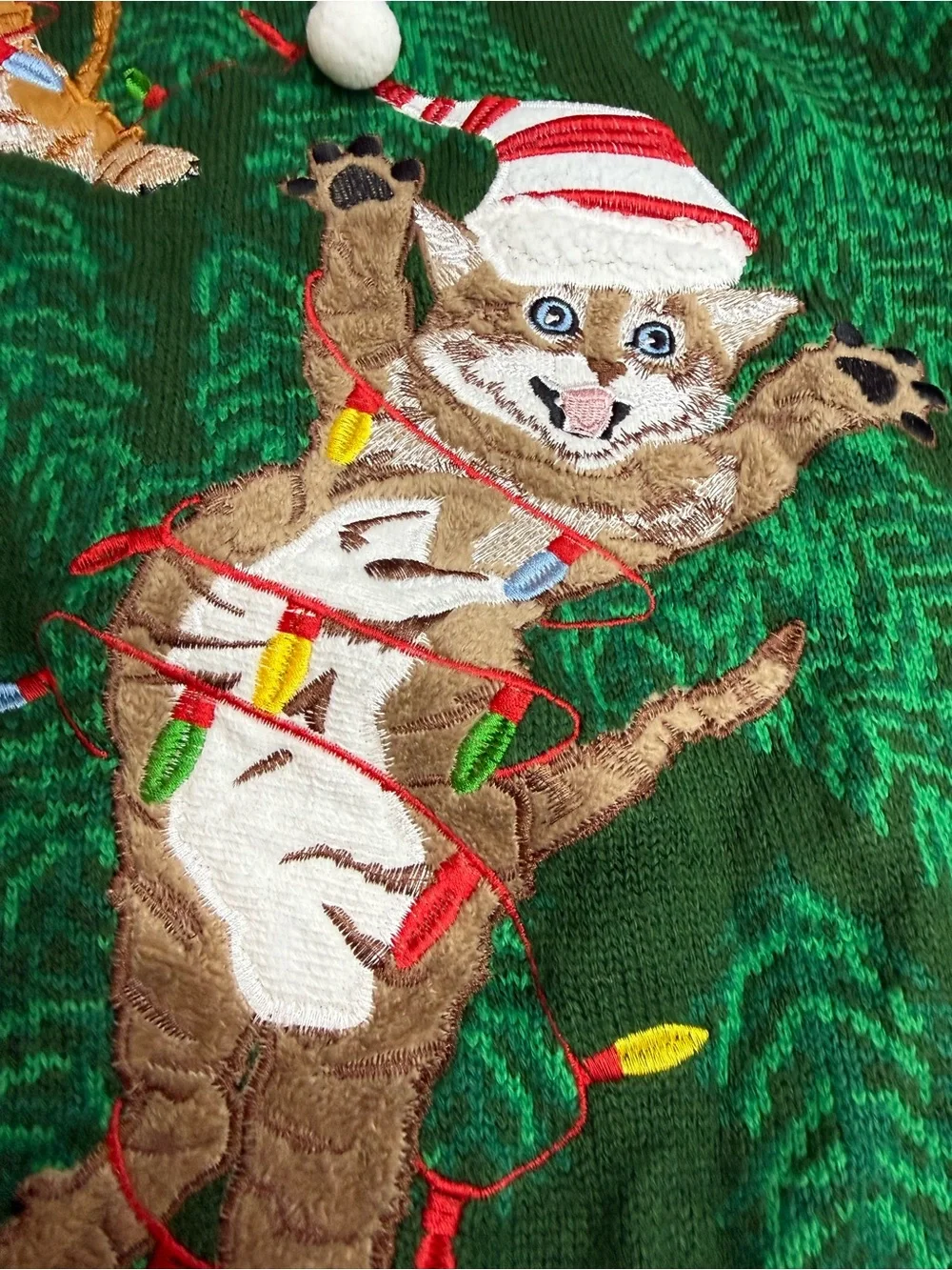 Blizzard Bay Mens Ugly Christmas Sweater Crazy Cats size XL